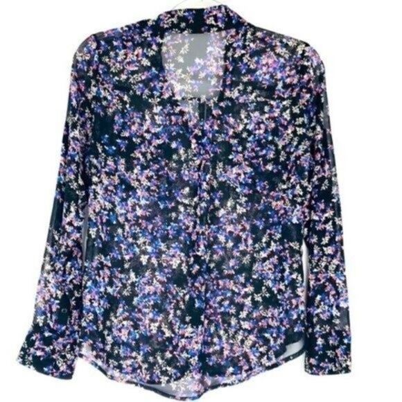 The portofino shirt XS floral long sleeve collar top BoxQ - Picture 2 of 4